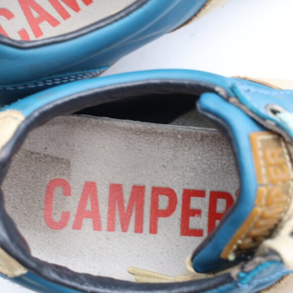 Camper Pelotas Ariel Walking Shoes Oxfords Women's Size EU 38 Blue Leather - Picture 10 of 13